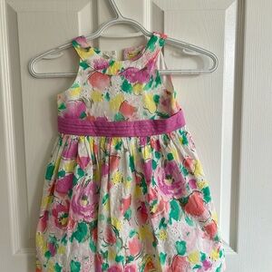 Gymboree Easter Floral Dress 3T Toddler Girls Pink Spring Holiday Dress